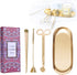 UCINNOVATE 4 in 1 Candle Accessory Set - Wick Trimmer, Snuffer, Dipper, Storage Tray for Candle Lovers, Holidays (Gold)...