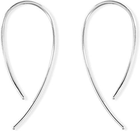 Boma Jewelry Sterling Silver Wire Loop Pull Through Threader Hoop Earrings...