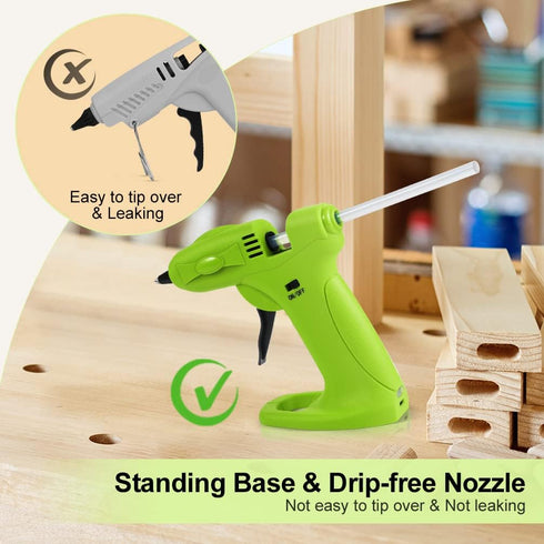 Cordless Hot Melt Glue Gun - USB Rechargeable 2600mAh Wireless Glue Gun with 30pcs Mini Glue Sticks - Battery Operated & Charger Hot Glue Gun Kit ...