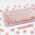 PBT XDA Pink Meow Meow Cartoon Cats keycaps Set for Girl Boys Custom Keyboard for Gateron Kailh Cherry Mx Switches ANSI Layout...