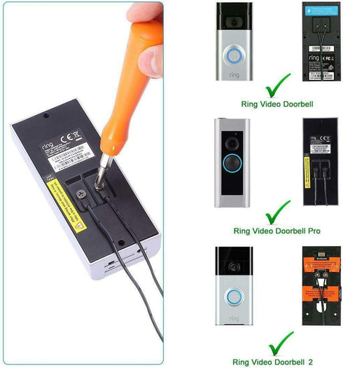 24 Volt 500MA Transformer C Wire Adapter Doorbell Transformer Competible with 16-24Volt All Versions of Ring Doorbell and Thermostat for Nest Ecob...