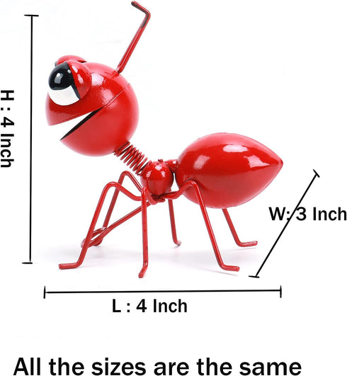 Cruis Cuka Metal Yard Art Garden Decorative Cute Ant Outdoor Wall Sculptures-Set of 4...