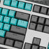 104 Key PBT Double Color Backlight Mechanical Keyboard Keycap Universal Column for Ikbc Cherry MX Mechanical Keyboard (Gray Cyan)...