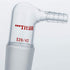 Glass 90 Degree Vacuum/Gas Adapter, Borosilicate Glass Bent Inlet Adapter with 29/42 Inner Joint and Hose for Laboratory Lab Supply...