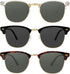 Yogo Vision Polarized Sunglasses for Women Men Semi Rimless Retro Classic Trendy Sunglasses 100% UV Protection (3Pack)...