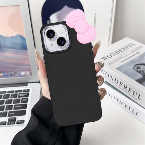 Compatible with iPhone 11 Case, Cute 3D Bowknot Design Soft Silicone Shockproof Cover for iPhone 11 6.1" 2019 Black...