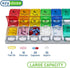 EZY DOSE Weekly (7-Day) Pill Case, Medicine Planner, Vitamin Organizer, 2 Times a Day AM/PM, Removeabale Trays, Large Push Button Compartments, Ea...