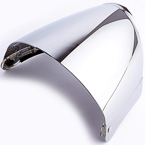 Flip Shield Visor for 3-Snap Motorcycle Half Open Face Helmets (Chrome Mirror)...