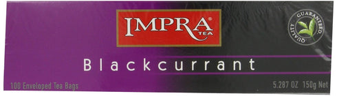 Impra Blackcurrant Pure Ceylon Tea Bags (100 Enveloped Tea Bags)...