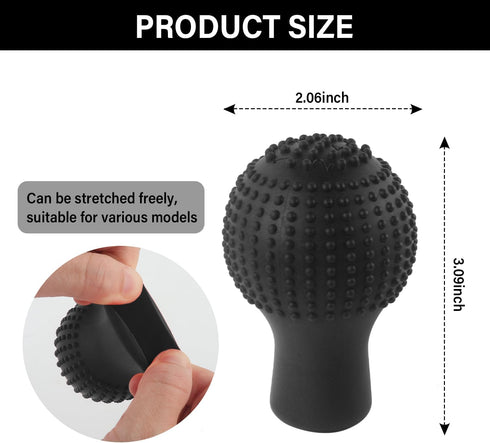 2PCS Car Gear Shif Cover,Silicone Anti-Slip Automotive Gear Shift Knob Cover,Universal Interior Car Accessories for Car Truck with Manual Gear Shi...