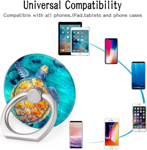 4-Pack Phone Ring Holder 360 Rotation Finger Stand Grip Kickstand for Smartphones and Tablets (Turtle)......