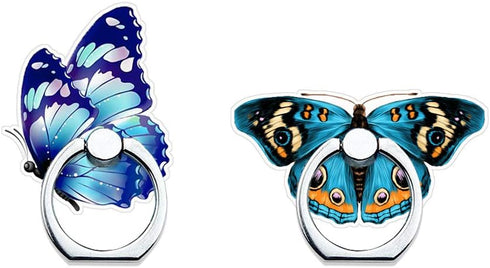 Phone Ring Holder Stand,Butterfly Phone Ring Stand Holder 360 Rotation Finger Ring Grip Stand for Cellphones,Smartphones and Tablets (Butterfly Ph...