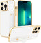 TEAUGHT for iPhone 13 Pro Case with Wrist Finger Strap for Women Girls Men, Cute Luxury Plating Soft TPU Slim Shockproof Protective Cover with Adj...