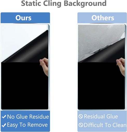 Aquarium Background Static Cling Black Fish Tank Background Wallpaper Fish Tank Backdrop Vinyl Aquarium Poster Background 24 x 12 in...