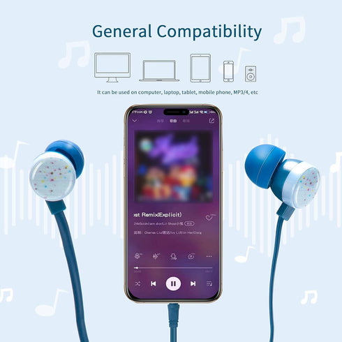 Cute Donut Earbuds for Kids, Kid Size Wired Earbud & in-Ear Headphones with Microphone and Lovely Earphones Storage Case Gifts for School Girls an...