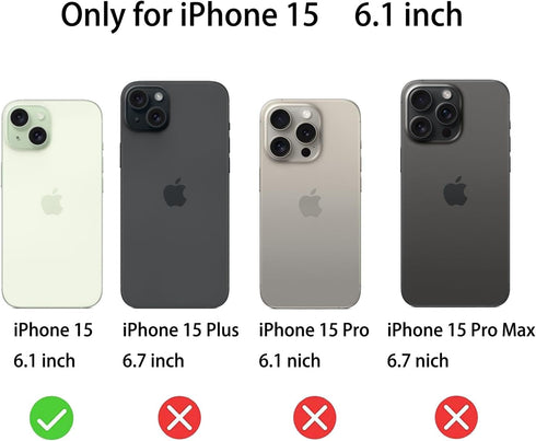 2 Pack Anti-Blue Tempered Glass Mirror Screen Protector Film for iPhone 15, 6.1 inch 9H Hardness Anti-scratch Full Covered (Gold)......