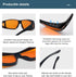 BLUELESS Fitover Glasses for Computer Blue Blocking with Orange Tinted Sleep Glasses, Black...