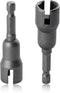 SPEEDWOX 2PCS Power Wing Nut Driver Set 1/4 Inch Hex Shank Steel Drills Bits Wing Nuts Drill Bit Socket Wrenches Tools Slot Set For Panel Nuts C H...