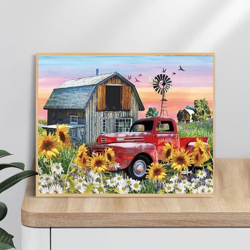 BOMUVI Paint by Number for Adults Beginner Paint by Numbers for Adults Farm Paint by Number Kits Acrylic Painting Paint by Number Kits on Canvas P...