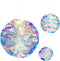 Hanging Decorations Iridescent Honeycomb Ball Foil Ceiling Hanging Flowers for Bridal Shower Wedding Birthday Frozen Theme Party Fairy Princess Ra...
