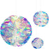 Hanging Decorations Iridescent Honeycomb Ball Foil Ceiling Hanging Flowers for Bridal Shower Wedding Birthday Frozen Theme Party Fairy Princess Ra...