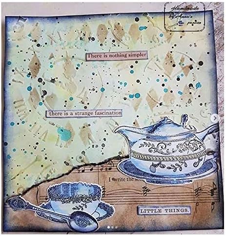 The Crafters Workshop Stencils, Reusable for Crafts, Art, Greeting Cards, Paint or Mixed Media, 2 Pk, 6" x 6", Gears/Time Travel...