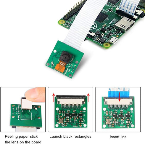 Raspberry Pi Mini Camera Video Module 5 Megapixels 1080p Sensor OV5647 Webcam for Raspberry Pi Model A/B/A+/B+, Pi 2B and Raspberry Pi 3B, Pi 3 B+...