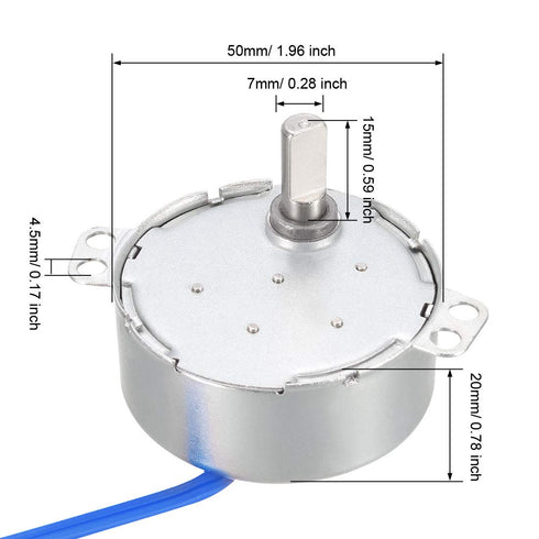 uxcell Synchronous Motor AC 100-127V 10-12RPM 50-60Hz CCW/CW 4W D Shaft...