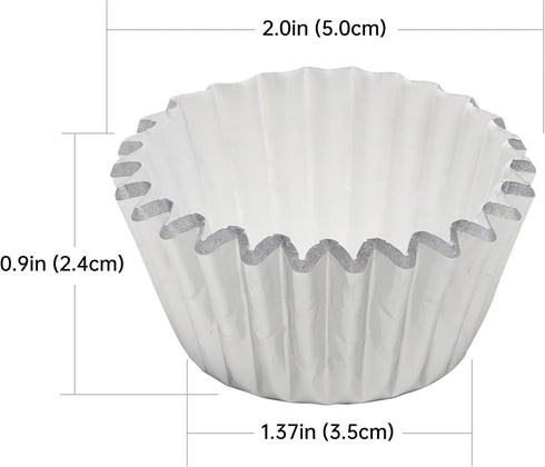 Non-Stick 400pcs Silver Mini Cupcake Liners for baking, Mini Size Foil muffin liners Cupcake Wrappers by Bake Choice Christmas Cupcake Liners for ...