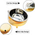 2Pcs Stainless Steel Dog Bowl 15° Slanted Elevated Bulldog Feeder Non-Slip Detachable Stainless Steel Cat Food Dish for Protecting Spine (Yellow)...