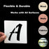 5 Inch Alphabet Letter Stencils for Painting - 70 Pack Letter and Number Stencil Templates with Signs for Painting on Wood, Reusable Numbers and L...