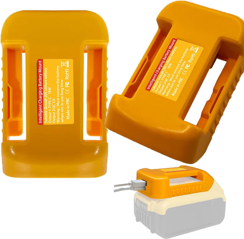 USB Power Tool Battery Chargers for Dewalt 20V Li-ion Battery ?USB Charger Adapter with USB-A&USB-C 2.1A Fast Charge Ports...