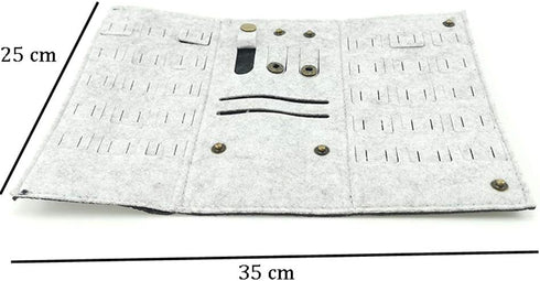 1 Piece Foldable Jewelry Roll Bag Travel Jewelry Roll Organizer Roll Up Organizer Case for Necklaces, Earrings, Rings, Chains, Bracelets, Brooches...