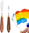 2 Pieces Palette Knife Set Stainless Steel Spatula palette knife for oil painting acrylic painting, LIGHTWISH Painting Knife with Wood Handle for ...