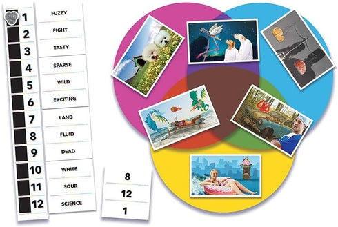 Venn Board Game | Family Game for 2+ Players | Cooperative & Competitive Gameplay Variations | Creative Word Association Game Featuring Unique Gam...