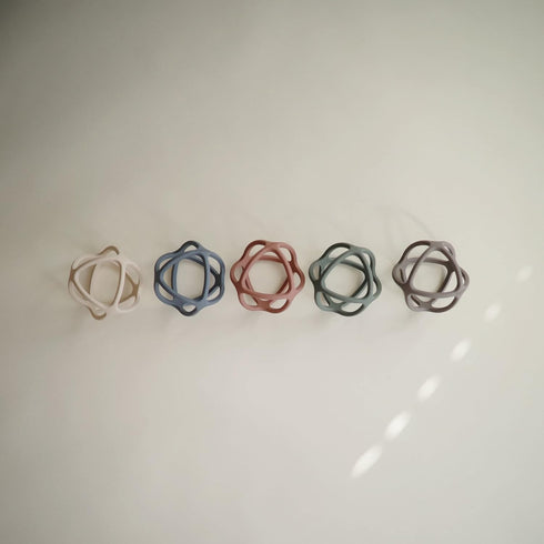 mushie Silicone Baby Teether Ball Toy (Dried Thyme)...