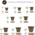 The HC Companies 7 Inch Round Classic Planter - Small Plastic Plant Pot for Indoor Outdoor Plants Flowers Herbs, Sandstone...