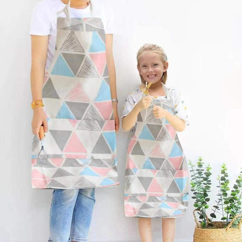 2 Pack Cotton Adjustable Parent and Child Apron with Pockets Mommy and Me Matching Set, Baking,Painting...