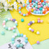 121 PCS Silicone Beads for Keychain Making Kit,12mm 15mm Round 14mm Polygonal Rubber Beads Candy Color Bulk Silicone Loose Beads for DIY Necklace ...