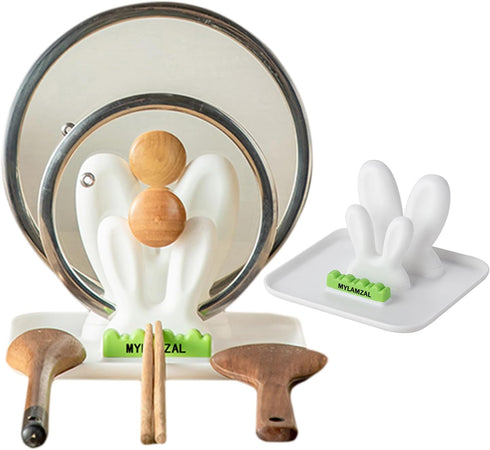Spoon Rest for Stove Top Pot Lid Holder Kitchen Gadgets Pot Lid Organizer Silicone Mushroom Cute le creuset Spoon Rest Holder Crab Spoon Holder St...