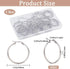 1 Box 30 Pairs Round Hoop Earring Findings Silver Beading Hoops Set Stainless Steel Dangle Circle Earring Findings Hoop Earrings Open Earring Hoop...