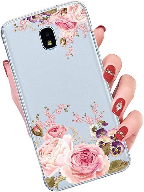 for Galaxy J3 2018 Case,for Galaxy J3 Star Case,J3 Achieve Case,J3 Orbit/J3 Aura/Sol 3 Case, Clear Flexible TPU Soft Rubber Silicone Cover Phone C...