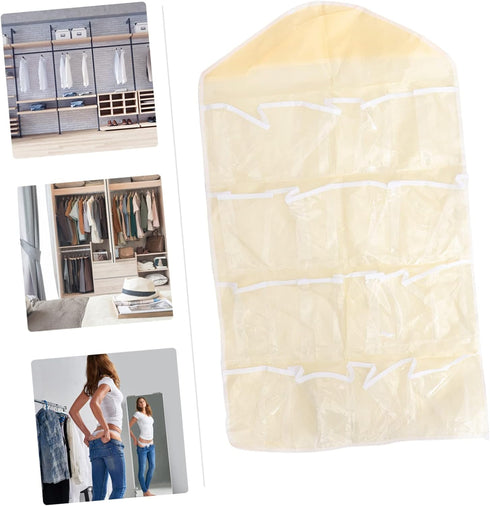 16 Over The Door Shoe Bag Wall Hanging Bag Underwear Sock Storage Organizer Clothes Storage Bags Door Hanging Bags Wall Clothes Rack Clear Storage...