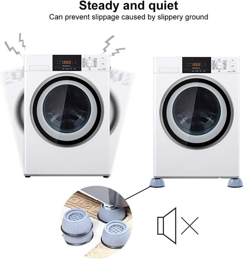 MWELLEWM Shock and Noise Cancelling Washing Machine Support, Plastic Noise Reducing Anti Slip Anti Vibration Rubber Washing Machine Feet Pads, Ant...