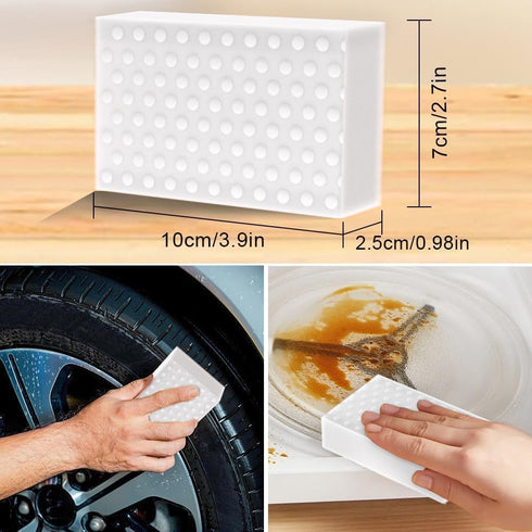 SmilePowo 50 Pack 2X Density, Extra Large Magic Cleaning Sponges Eraser,Melamine Sponge Foam Cleaning Pads,Dish,Household Cleaning Sponge for Kitc...