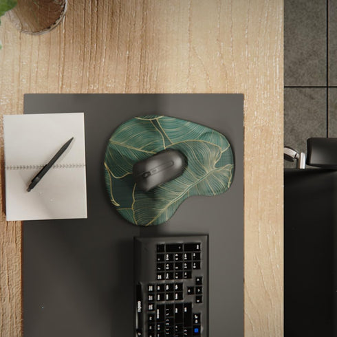 Office Mousepad with Gel Wrist Support - Ergonomic Gaming Desktop Mouse Pad Wrist Rest - Design Gamepad Mat Rubber Base for Laptop Computer -Silic...