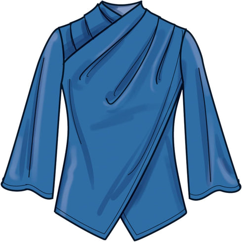 Simplicity Misses' Tops Sewing Pattern Packet, Design Code S9783, Sizes 6-8-10-12-14, Multicolor...
