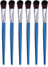 6 Pcs Mop Brush for Acrylic Painting, 1 Inch Oval Blending Brushes Artist Paint Brushes for Acrylic Watercolor Oil Painting Face Body Art, Blue...