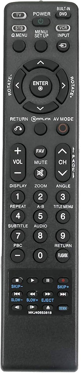 ALLIMITY MKJ40653818 Remote Control Replacement for LG TV 42LF11 42LG30 42LG30DC 47LD450 47LD630 47LD650 47LE5300 47LE530C 47LE5500 47LE7300 47LE7...