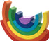 Wooden Rainbow, Stacking Learning Toy for Kids Toddlers Baby, 7 Pieces Bright Colors Rainbow, Building Blocks Game. Rainbow Arch Puzzle Tunnel....